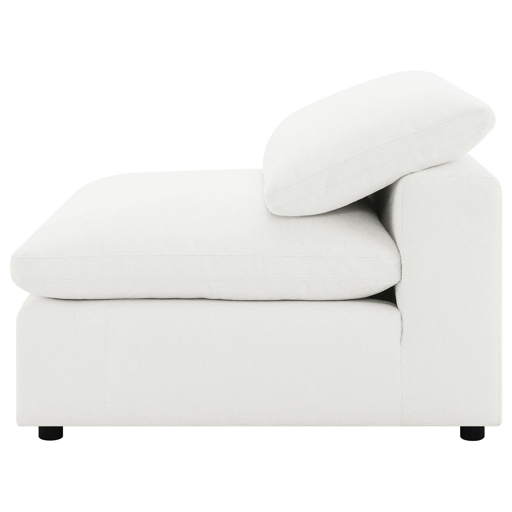 Raleigh Boucle Upholstered Armless Chair Ivory - Atlantic Fine Furniture Melbourne FL