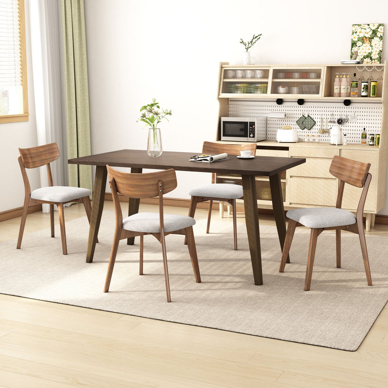 5 Piece Mid - Century Dining Set Upholstered Dining Chairs