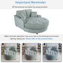 Modern Chaise Lounge Upholstered Sofa Couch With Tufted Seat And Detachable Pillows For Living Room