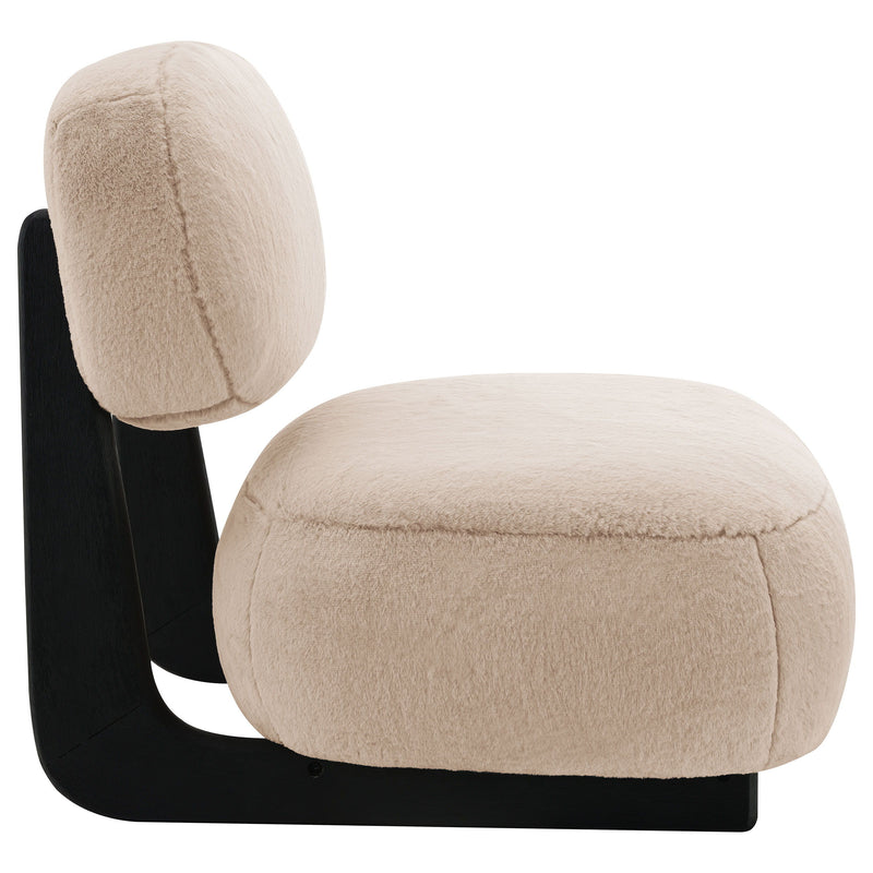 Duffie - Upholstered Armless Accent Chair - Camel