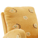 Modern Accent Rocker Armchair With Side Pocket, Upholstered High Back