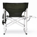 Padded Folding Outdoor Chair With Side Table And Storage Pockets, Lightweight Oversized Directors Chair For Indoor, Outdoor Camping, Picnics And Fishing