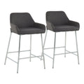 Daniella - Contemporary Fixed Height Counter Stool (Set of 2)