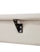 Queen Size Upholstered Platform Bed with Sensor Light and Ergonomic Design Backrests, White