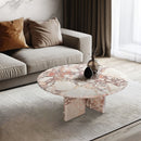 Diamond - Marble Coffee Table With Polished Surface For Living Room - Pink