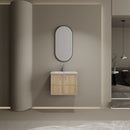 Wall Mounted Bathroom Vanity With Ceramic Sink And 2 Soft Closing Doors