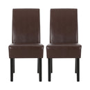 Contemporary Dining Chair With Rubberwood Legs (Set of 2)