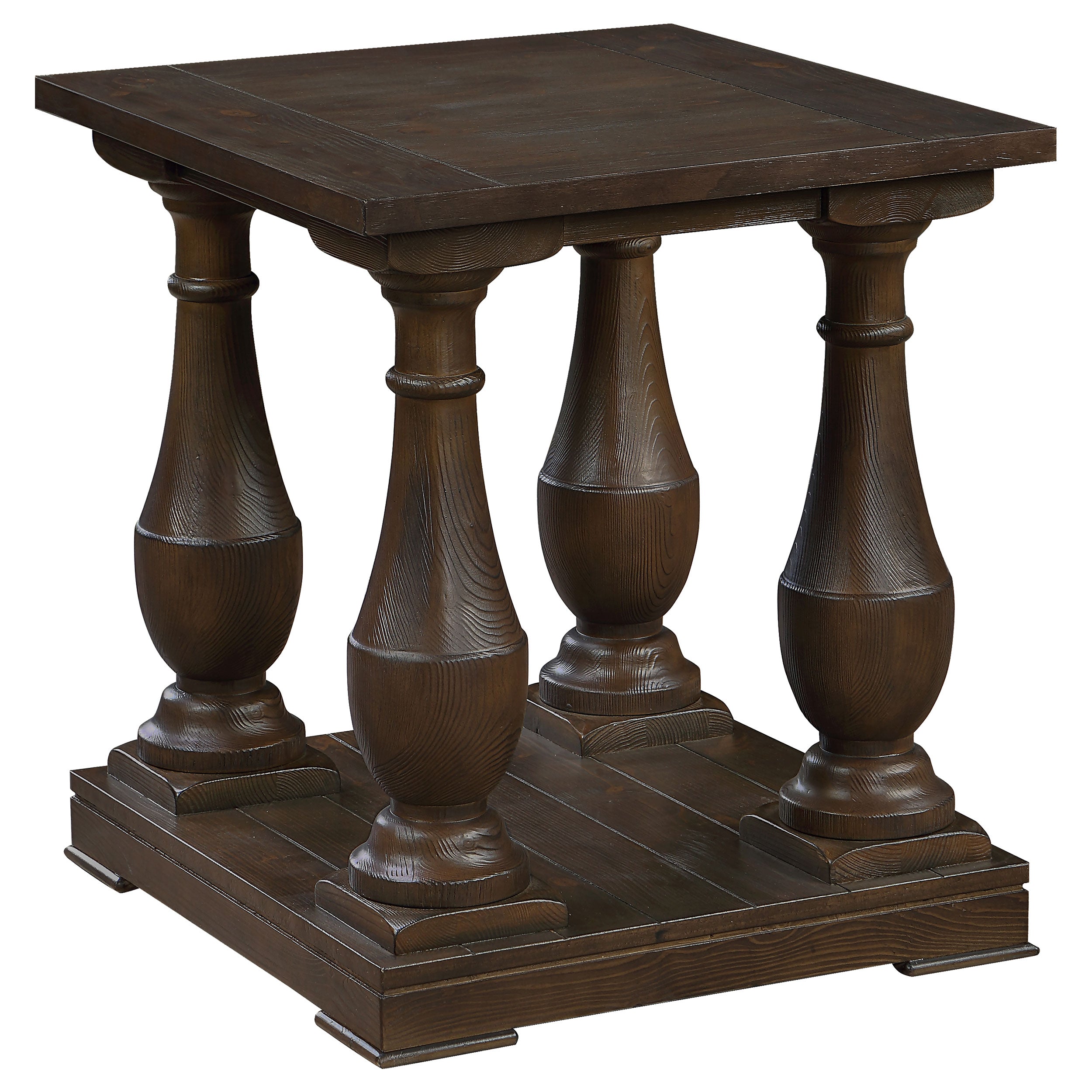 Walden Rectangular Wood Side End Table Coffee Brown — view 1