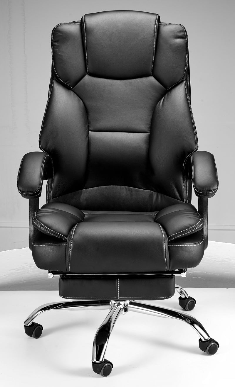 Big And Tall Office Chair, High Back Ergonomic Office Chair With Footrest, Executive - Black