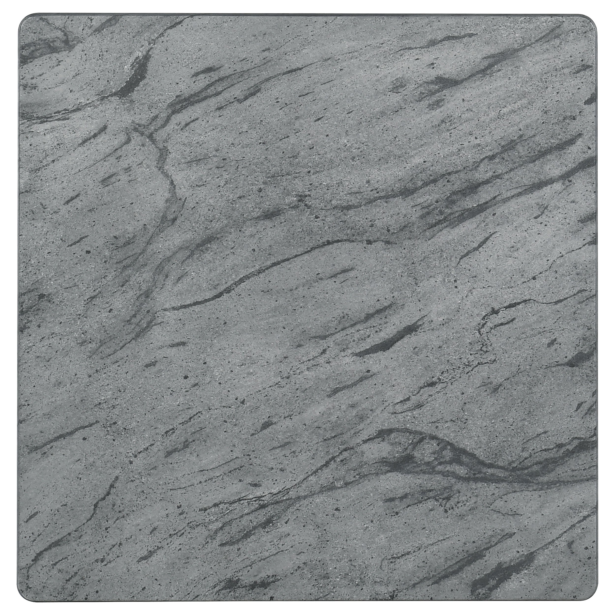 Mozzi Square Faux Marble Side End Table Grey and Black — view 5