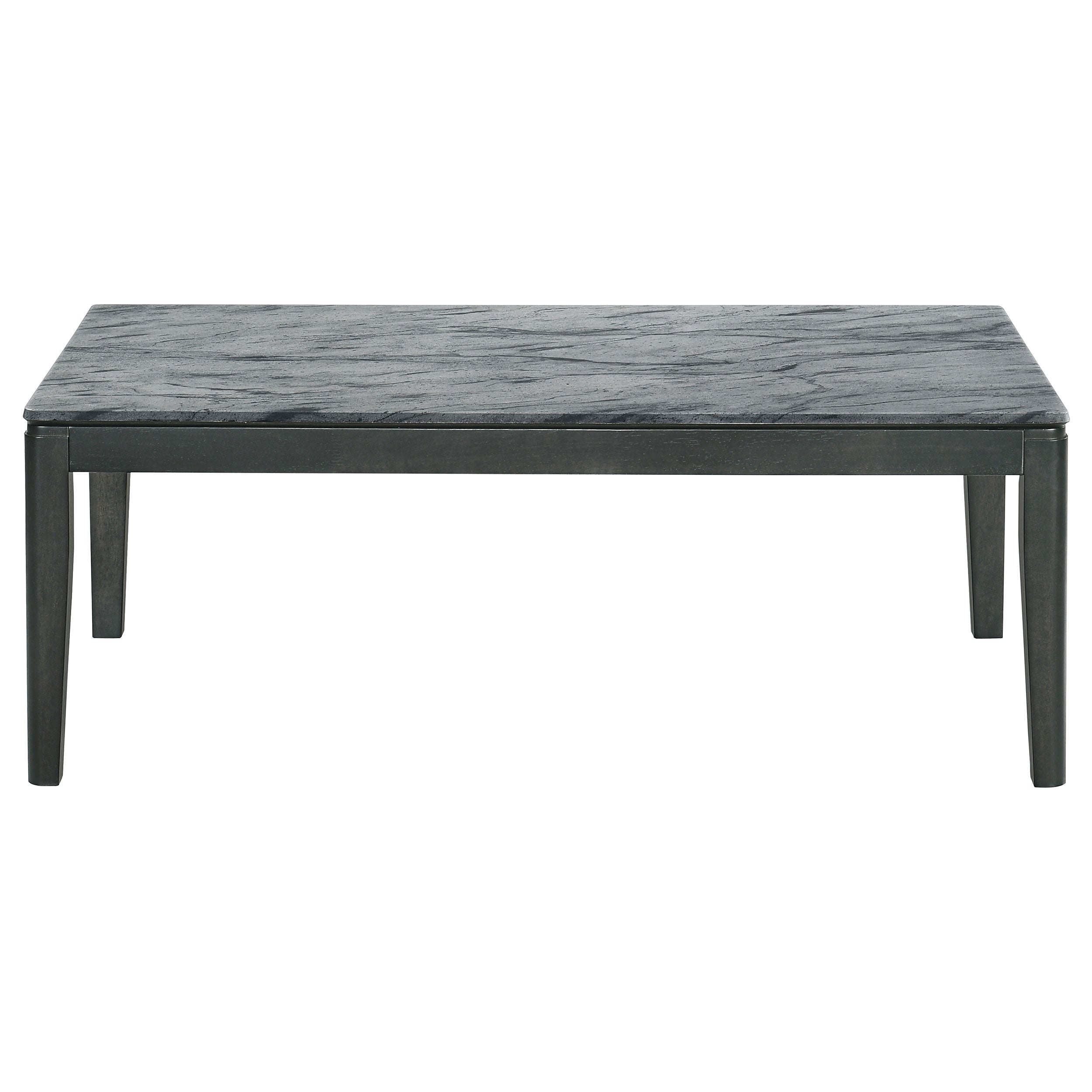 Mozzi Rectangular Faux Marble Coffee Table Grey and Black — view 3