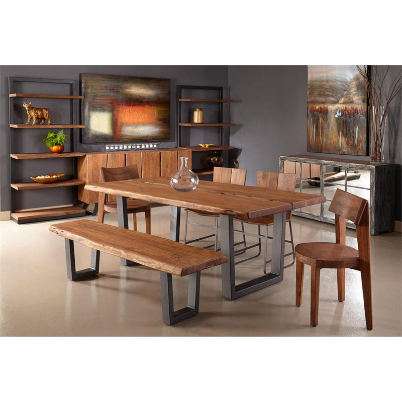 Sequoia Light Brown Acacia Live Edge Dining Table