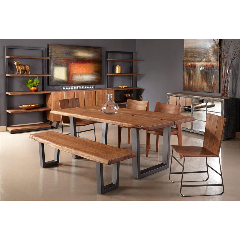 Sequoia Light Brown Acacia Live Edge Dining Table