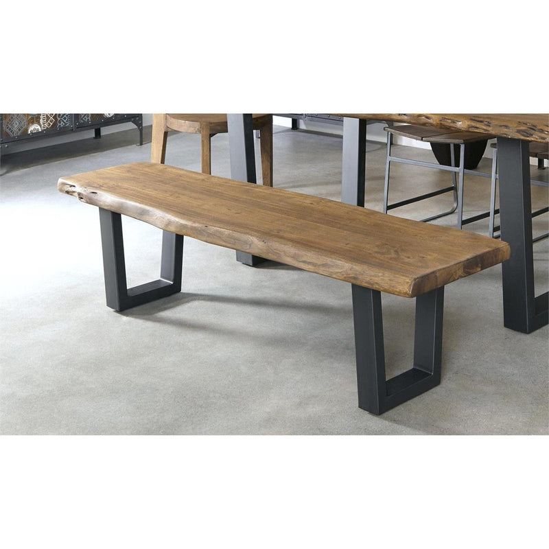 Knox Industrial Style Solid Acacia Wood Dining Bench