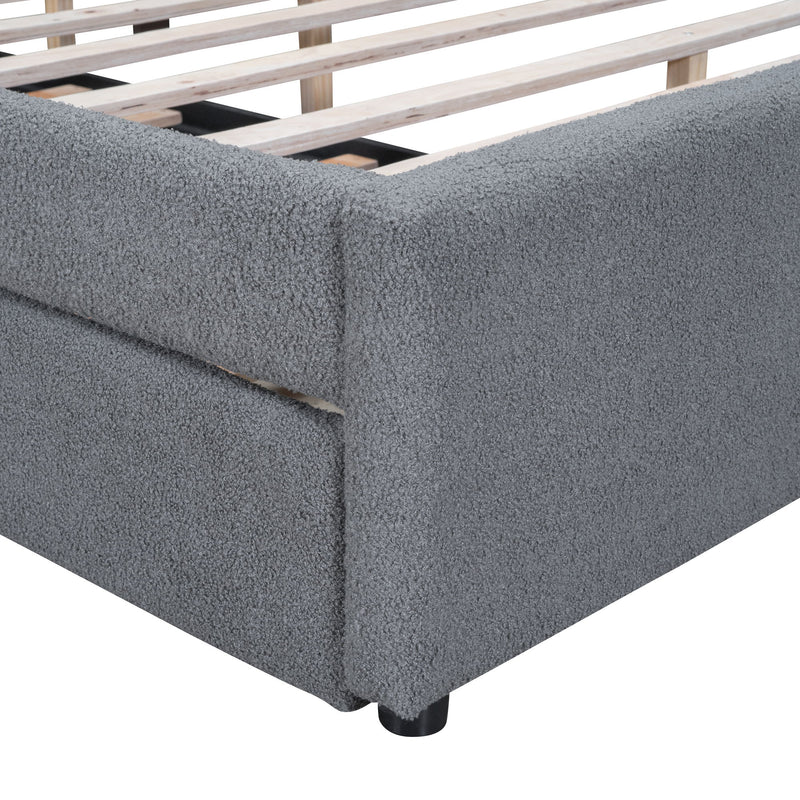 Upholstered Platform Bed With Trundle