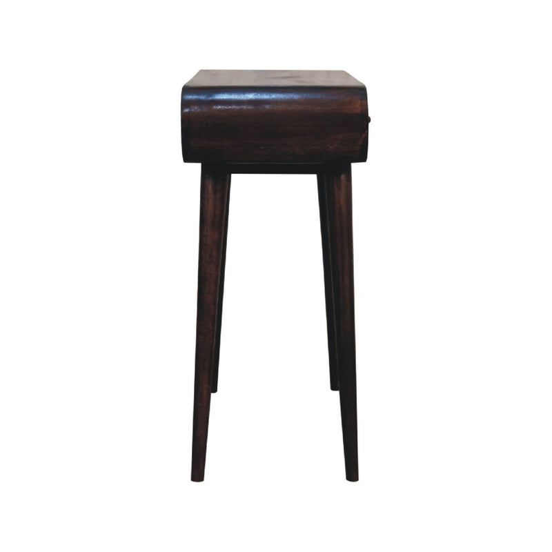 Curved Edge Console Table - Walnut