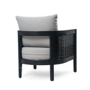 Outdoor Acacia Wood Club Chairs With Cushions