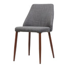 Modern Dining Chair With Iron Legs And Wood Finish
