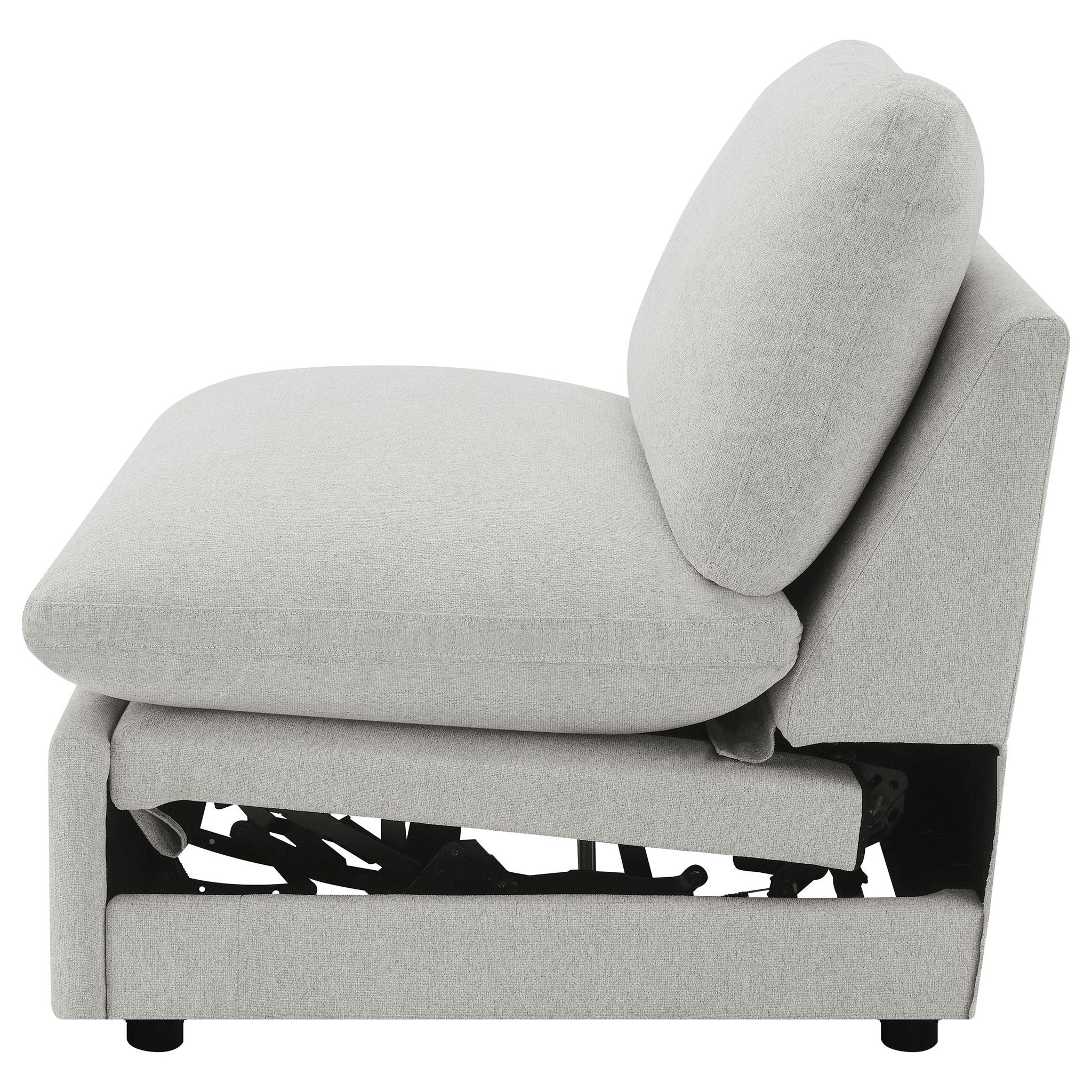 Collins Modular Power Armless Recliner Grey