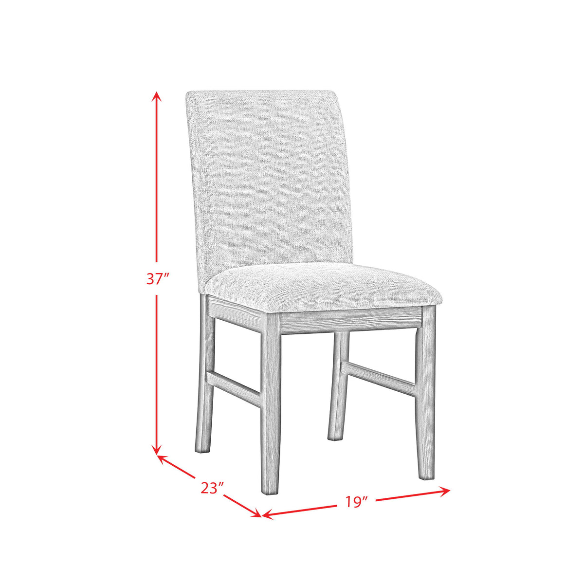 Wakefield 5 Piece Dining Set (Table And 4 Chairs) in Espresso by Elements International, view 6