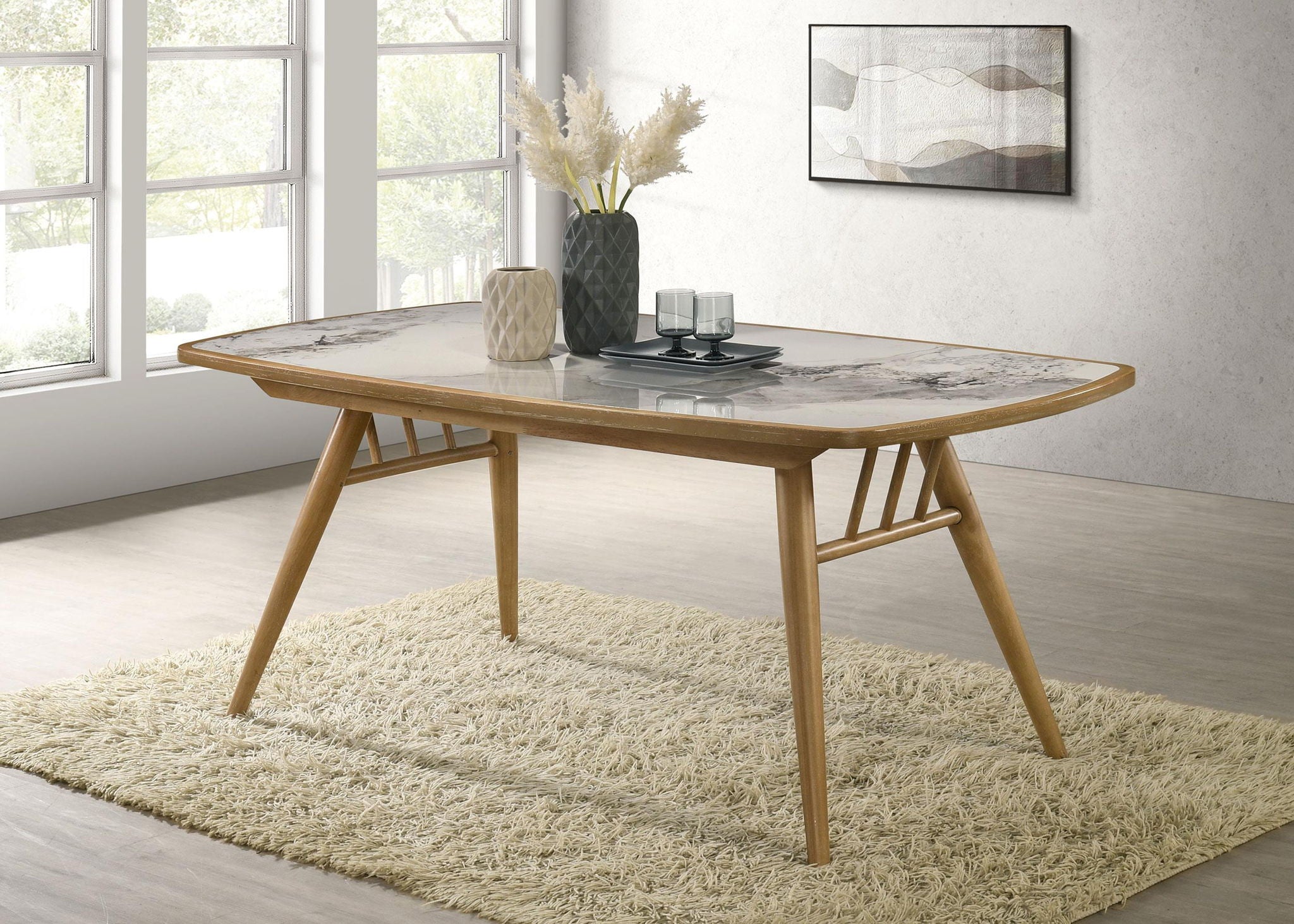 Croyden 73-inch Rectangular Dining Table Weathered Natural