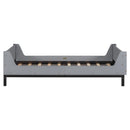 Twin Bed with Headboard, Footboard, Safeguards,  Built-in Bed-end Book Storage Rack ,Grey