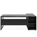 L-Shaped Executive Desk With Cabinet Storage