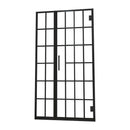 Frameless Pivot Shower Door With Pattern Glass, Open Entry Design