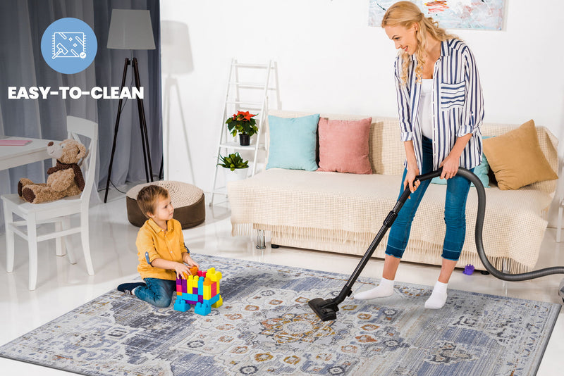 Payas - 6' X 9' Medallion Area Rug - Cream / Gold