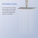 Modern 10" Square Rainfall Shower Head & Stainless Steel Wall Or Ceiling Mount Luxury Spa Shower Panel