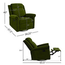 360 Degrees Swivel Recliner Manual Rocking Recliner Home With Adjustable Backrest