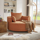 360° Swivel Accent Barrel Chair With 3 Removable Pillows For Living Room