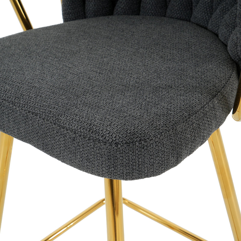 Modern Design High Stool With Plated Legs (Set of 2)