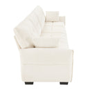 Modern Sofa & Pillows, Textured Cover, High Rebound Cushions