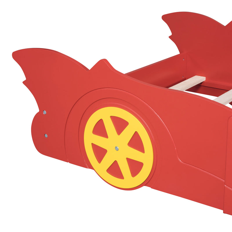 Race Car Shaped Platform Bed & Wheels