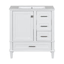 Bathroom Vanity, Modern Bathroom Cabinet With Sink Combo Set, Bathroom Storage Cabinet With A Soft Closing Door And 3 Drawers, Solid Wood Frame