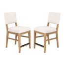 Millwork - Counter Chair (Set of 2) - White / Light Brown