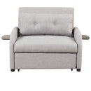 Versatile Pull Out Sofa Sleeper 3 In 1 With Wing Table & USB Charge, Compact Design