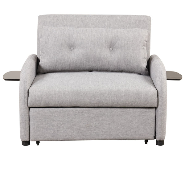 Versatile Pull Out Sofa Sleeper 3 In 1 With Wing Table & USB Charge, Compact Design