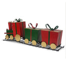 Festive Train Decor With Gift Shaped Carriages - Red