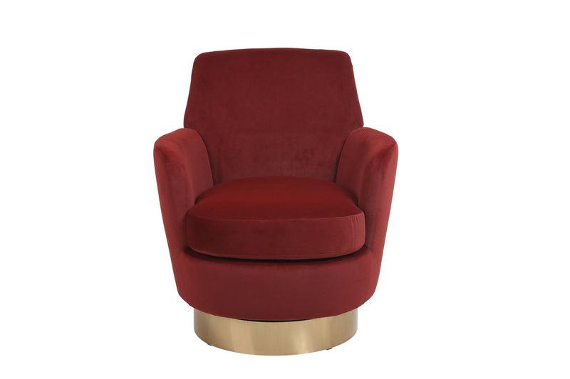 Swivel Barrel Chair, Swivel Accent Chairs Armchair For Living Room, Reading Chairs For Bedroom Comfy, Round Barrel Chairs With Gold Stainless Steel Base