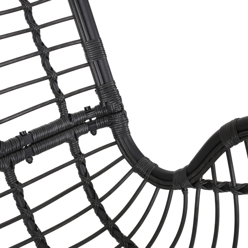 Arruda - Outdoor Wicker Porch Swing With Cushions