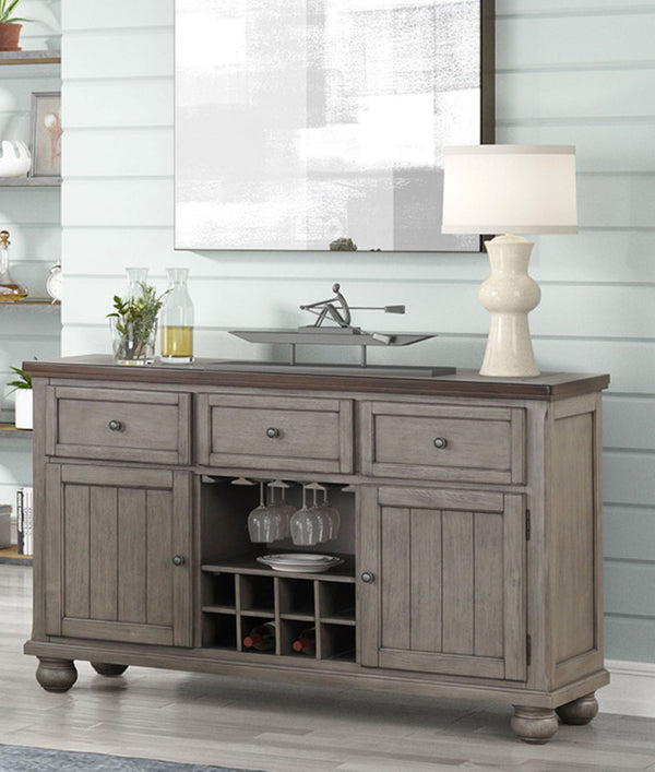 Rustic Two Tone Sever With Powerpack - Gray