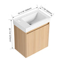 Modern Bathroom Vanity With Ceramic Basin, Wall Mounted Floating Sink Combo, Storage Cabinet