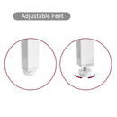 40.16" Rattan Coffee Table, Sliding Door For Storage, Metal Legs, Modern Table For Living Room