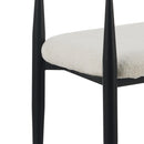 Modern Upholstered Loveseat Settee With Iron Frame