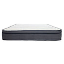 King Size Hybrid Plush Foam Mattress, Soft Polyester Knit Cover, Multi Layer Foam Mattress - White / Gray