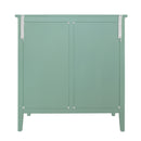 3 Drawer Storage Cabinet With Hollow Carved Design And Metal Handles, Chest For Entryway, Living Room Or Bedroom - Light Green