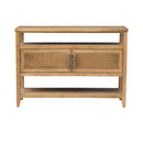 Naomi - 2 Door Storage Console Table With Ample Shelving - Natural