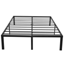 14 Inch Bed Frame Queen Size Heavy Duty Steel Slat Support Metal Platform Queen Bed Frame No Box Spring Needed, Easy Assembly, Black